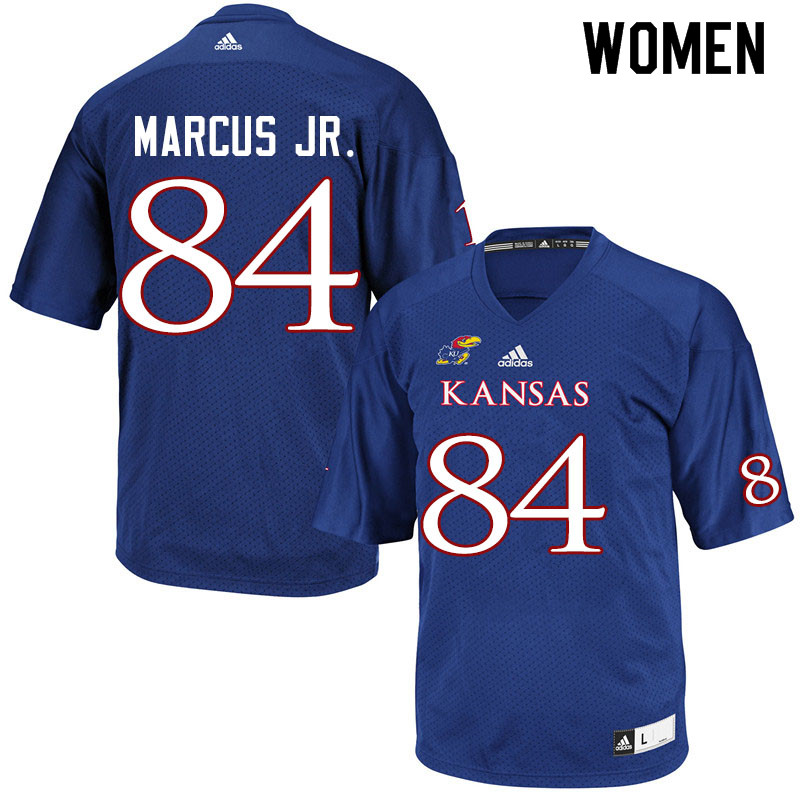 Women #84 Thomas Marcus Jr. Kansas Jayhawks College Football Jerseys Sale-Royal - Click Image to Close